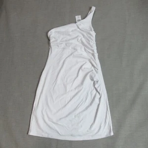 Susana Monaco Dress Womens White One Shoulder Mini Bodycon Ruched Club Sexy NWT - Picture 1 of 11