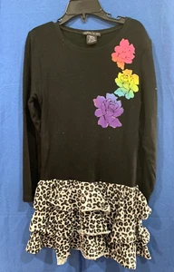 Girls Flowers by Zoe Black long sleeve ruffled Dress Size S. Org$ 90.00 Neiman M - Picture 1 of 5