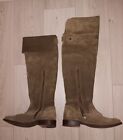 Frye Women’s Shirley Over The Knee Suede Riding Boots Sz. 7.5 Beige 