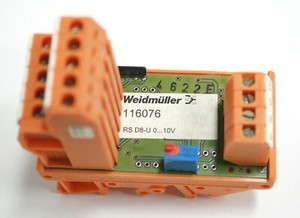 Weidmuller 116076 RS D8-U 0...10V Digital Analog DC Converter DIN Mount 10A 300V