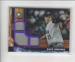 2022 Topps Tribute Triple Relics Purple ZacK Greinke JERSEY Astros /50 