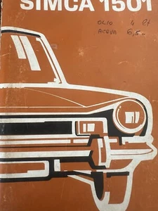 🔴 SIMCA 1301 Libretto auto uso manutenzione italiano 1501 ORIGINALE vintage - Imagen 1 de 8