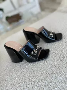 VINTAGE Gucci Black Women's Slide Sandal - Picture 1 of 3