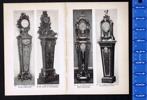 French PEDESTAL CLOCKS, Balthazar, Mynuel & Boulle, Fontainebleau, Louvre-Prints - Picture 1 of 1