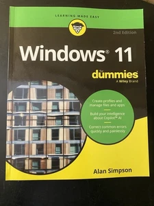 Windows 11 For Dummies, 2nd Edition - Paperback, by A. Simpson Like New - Picture 1 of 8