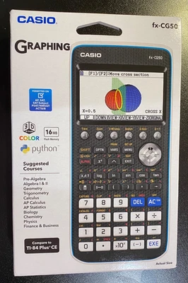 Casio Prizm fx-CG50 16MB Graphing High-Res 3D LCD Color Calc w/ Python - NEW - Image 1 of 4