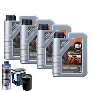 Motoröl 0W20 LIQUI MOLY Top Tec 6300 4L+BOSCH Ölfilter +Spülung - Bild 1 von 8