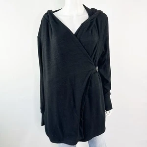 Betabrand Black Wrap Cardigan Tunic Sweater Size S/M Casual Classic Long Sleeve - Picture 1 of 12