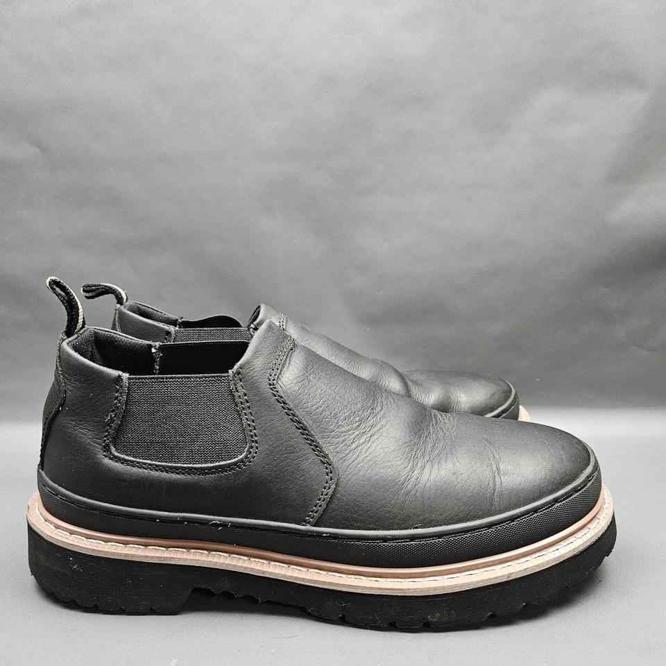 Chinook Workhorse Romeo Zapatos Para Hombres 12 Negros Sin Cordones Cuero Trabajo Botas Chelsea Foto 1 de 4