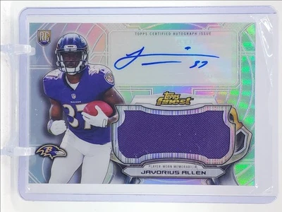 JAVORIUS ALLEN 2015 TOPPS FINEST RPA ROOKIE PATCH REFRACTOR RC AUTO Q3152 - Image 1 of 2