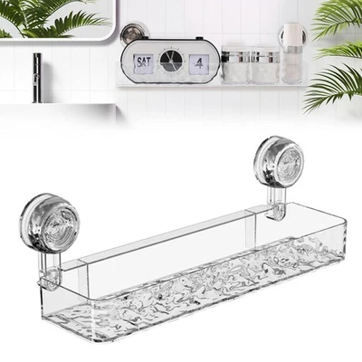 Corrugated Suction Cup Storage Holder,Movable Shower Shelf Suction Cup,Shower... - Image 1 of 4