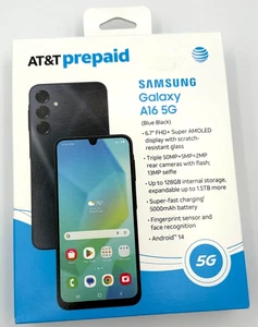 Smartphone AT&T Prepago Samsung Galaxy A16 Azul Negro 5G 64GB - NUEVO SELLADO - Imagen 1 de 4