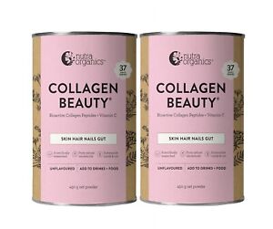 2 x Nutra Organics Collagen Beauty Skin Hair Nails Gut Unflavored 450g Vitamin C