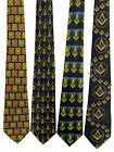 Pack of 4 Steven Harris Masonic Necktie Mason Neck  Design 17