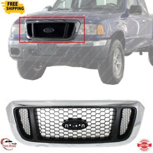 For 2004-2005 Ford Ranger 4WD New Front Grille Chrome Shell with Silver Insert