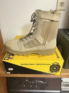Scarpe stivali SWAT tattici originali S.W.A.T uomo classici 9" zip laterale marrone lato 10 - Foto 1 di 5