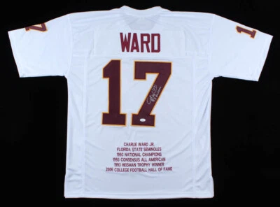 Charlie Ward Signed Career Highlight Stat Jersey Inscribed"93 Heisman" (JSA COA) - Image 1 of 4