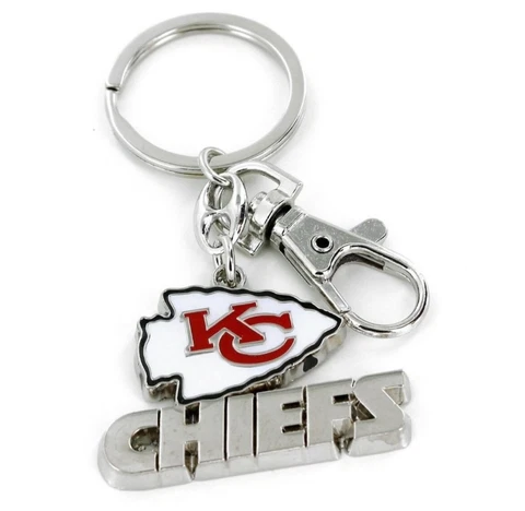 Kansas City Chiefs NFL Metal Heavyweight Keychain Team Logo Key Ring Cover