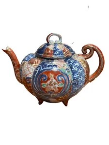 Juego de té japonés Imari vintage de 3 piezas - tetera azucarero crema principios de 1900’s - Imagen 1 de 6