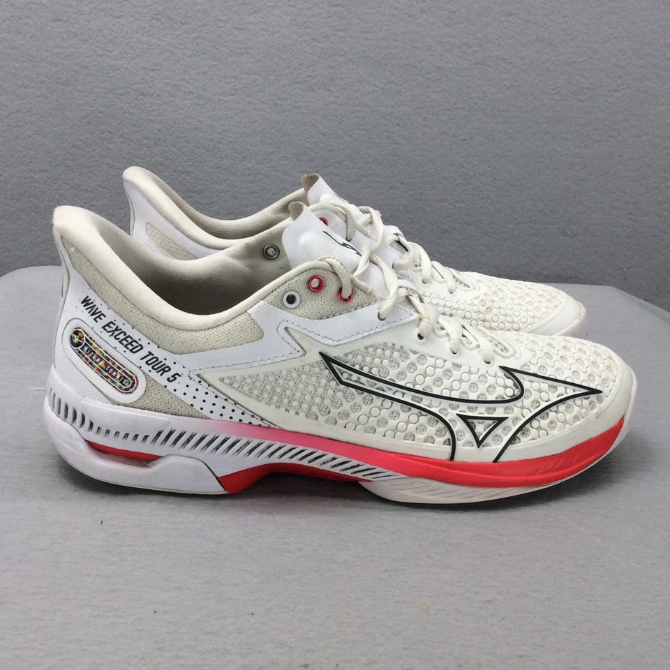 Zapatos de tenis Mizumo Energy Wave Exceed Tour 5 para mujer 9US 40EU blanco borde coral Foto 1 de 4