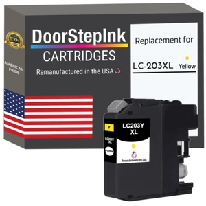 Cartuchos de tinta compatibles DoorStepInk para Brother LC203 amarillo-USA - Imagen 1 de 5
