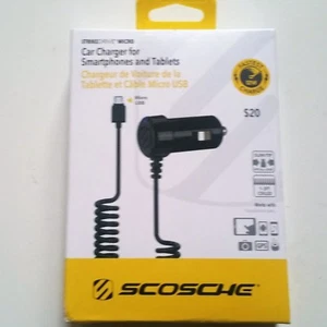 Brand New OEM Scosche Strike Drive Micro V2 Car Charger Black Smartphones Tablet - Picture 1 of 7