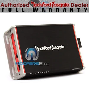 ROCKFORD FOSGATE PBR300X2 PUNCH 2CH AMP 600W MAX SUBWOOFER SPEAKER AMPLIFIER NEW - Picture 1 of 5