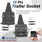 12 Pin Flat Trailer Socket Plug Set Connector Female & Male Caravan Camper 4wd
