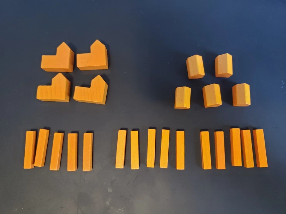 Colonos Catán Juego Completo NARANJA Asentamientos Ciudades Carreteras Piezas de Repuesto Foto 1 de 1