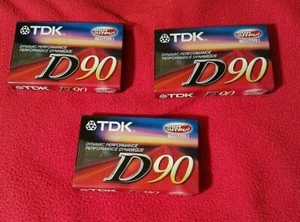 3 casetes en blanco sellados TDK D90 IEC/TIPO I alto rendimiento dinámico - Imagen 1 de 4