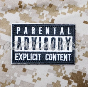 Parental Advisory Explicit Content Patch - tactical marines us army molle rude - Picture 1 of 3