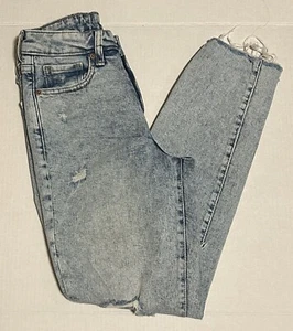 Pantalones de mezclilla Old Navy para mujer talla 2 tiro alto OG rectos lavado ligero desgastados - Imagen 1 de 6