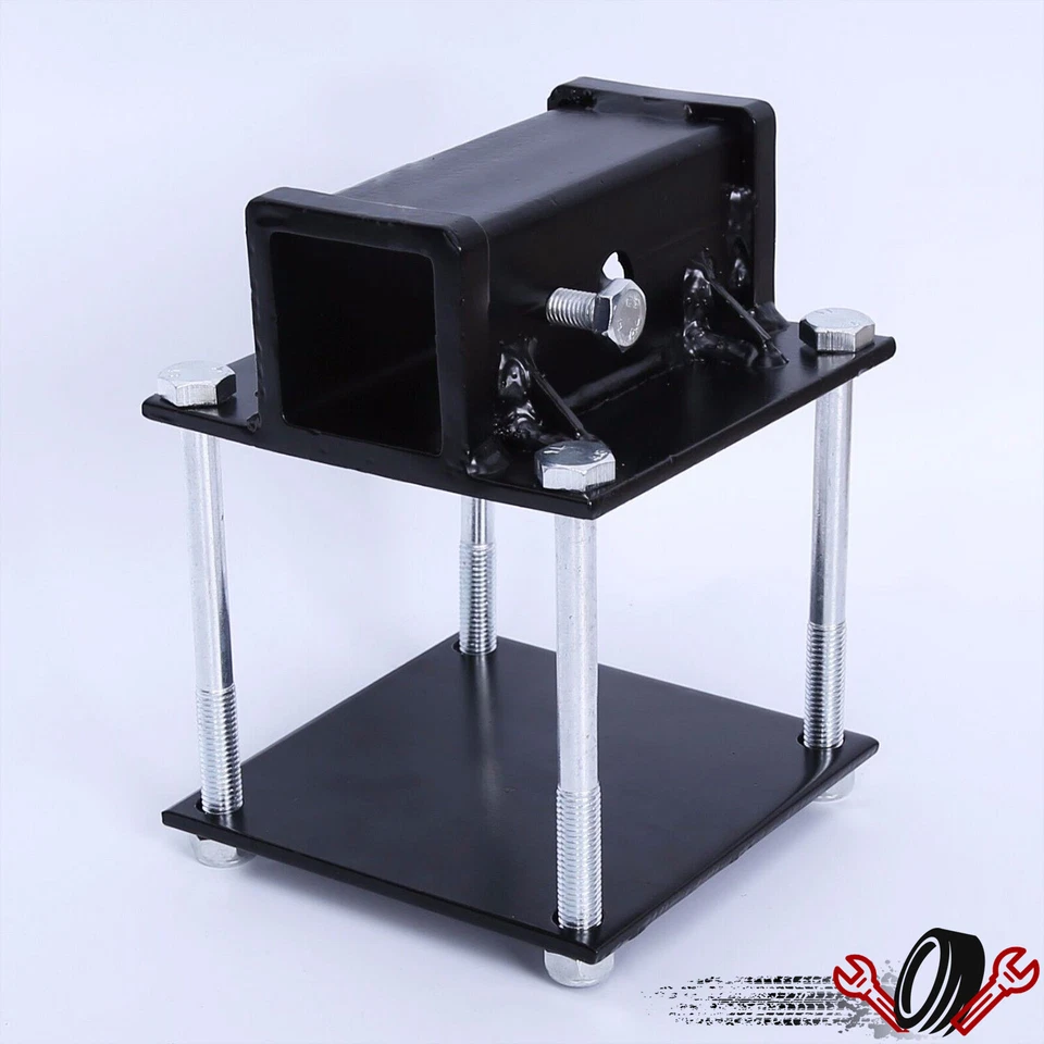4'' Square RV Bumper Receiver Adapter 2'' Hitch Mount Bike Rack Cargo Carrier