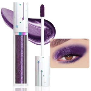 evpct Liquid Shimmery Glitter Eyeshadow Eyeliner, High Pigment Colored Metallic - Picture 1 of 6