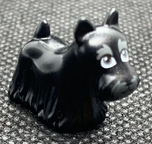 LEGO NEW Black Dog Terrier Scottish Scottie with Dark Bluish Gray Eyes Piece - Picture 1 of 2