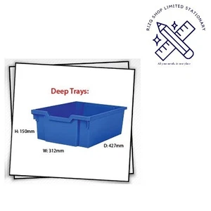 Gratnells Deep Storage Tray 31,2 x 42,7 x 15 CM - Blue - Reduced Price