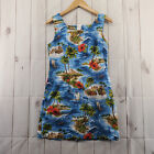 Shannon Marie Dress 8 Womens Mini Sleeveless Multicolor Tropical Hawaiin Vintage