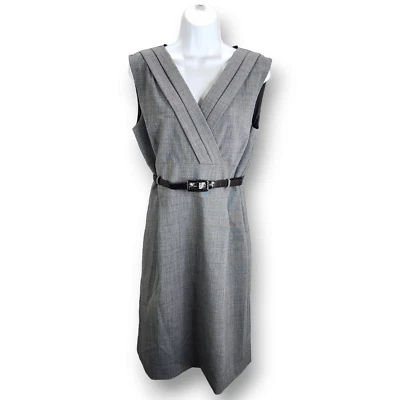 Vestido Alex Marie Mujer 10 Gris Negro Lana Cinturón Carrera Academia Profesional  Foto 1 de 4