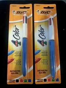 6 paquetes Bolígrafo Multi Retráctil Bic 4 Colores, Tinta Surtida Barril Azul - Imagen 1 de 3