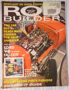 ROD BUILDER Magazine March 1960 Ford V-8 Falcon Chrome Car Shows NHRA Dragsters - Picture 1 of 4