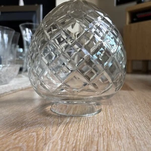Cut Glass Crystal Table Lamp Shade - Lovely Quality Piece (h:16cm) - Picture 1 of 4