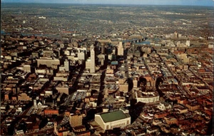 Minneapolis,MN Aerial View of Minneapolis Hennepin County Minnesota Postcard - Picture 1 of 2
