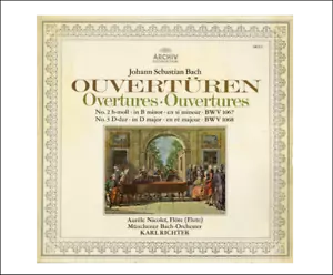 Album discografico classico in miniatura 'Bach Overtures' casa delle bambole scala 1:12 - Foto 1 di 1