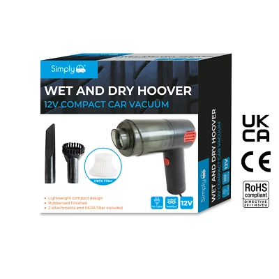 Powerful Car Vacuum Cleaner Wet/Dry  Strong Suction Handheld Cleaning UK - Image 1 of 4