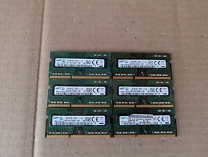 LOT OF 6 SAMSUNG 4GB 1RX8 PC3L-12800S LAPTOP RAM M471B5173QH0-YK0 N6-4(10) - Picture 1 of 4