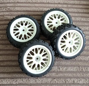 X4 RC Car Touring Car 1/10 Scale Wheels And Tyres Good Condition - Picture 1 of 5