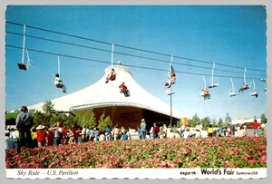Sky Ride U. S. Pavilion Expo '74 Worlds Fair Spokane Washington 1974 Postcard - Picture 1 of 2