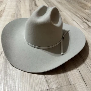 Vtg RESISTOL TOM MIX 6x Beaver Hat 7 3/8 LONG OVAL Western Cowboy Gus 80s 90s - Picture 1 of 11