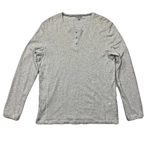 Calvin Klein Jeans Henley Heather Gray Herren Medium Langarm Hemd - Bild 1 von 24
