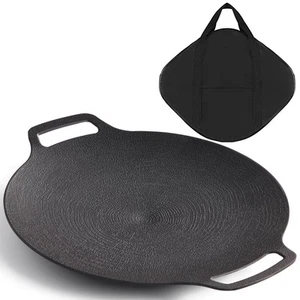 Korean Grill Pan with Nonstick 6-Layer Coating, 13" Round BBQ Griddle with Ba... - Picture 1 of 7